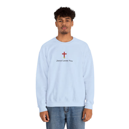 Jesus Loves You Spring Cross Crewneck