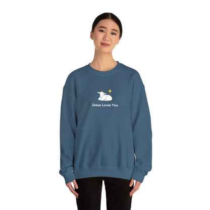 Jesus Loves You Lamb Winter Crewneck