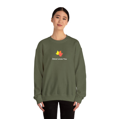 Jesus Loves You Fall Leaves Sweatshirt