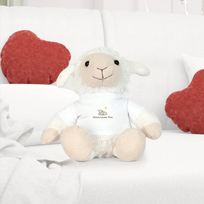 Plush Lamb Toy with "Jesus Loves You" Shirt