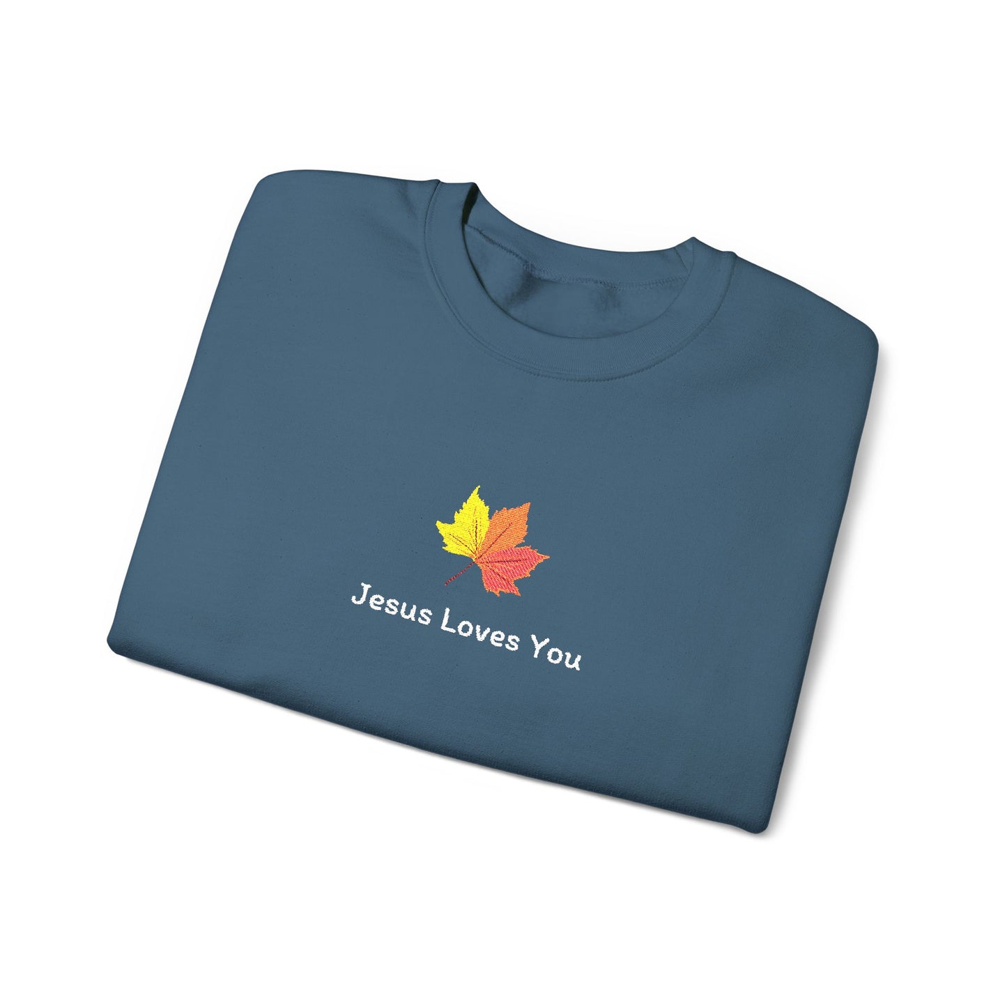Jesus Loves You Fall Leaves Sweatshirt