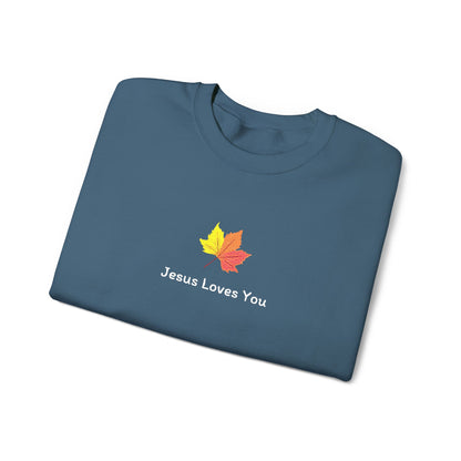 Jesus Loves You Fall Leaves Sweatshirt