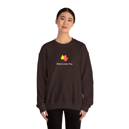 Jesus Loves You Fall Leaves Sweatshirt