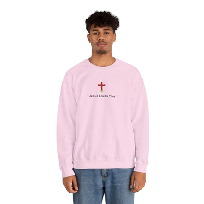 Jesus Loves You Spring Cross Crewneck