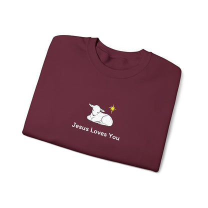 Jesus Loves You Lamb Winter Crewneck