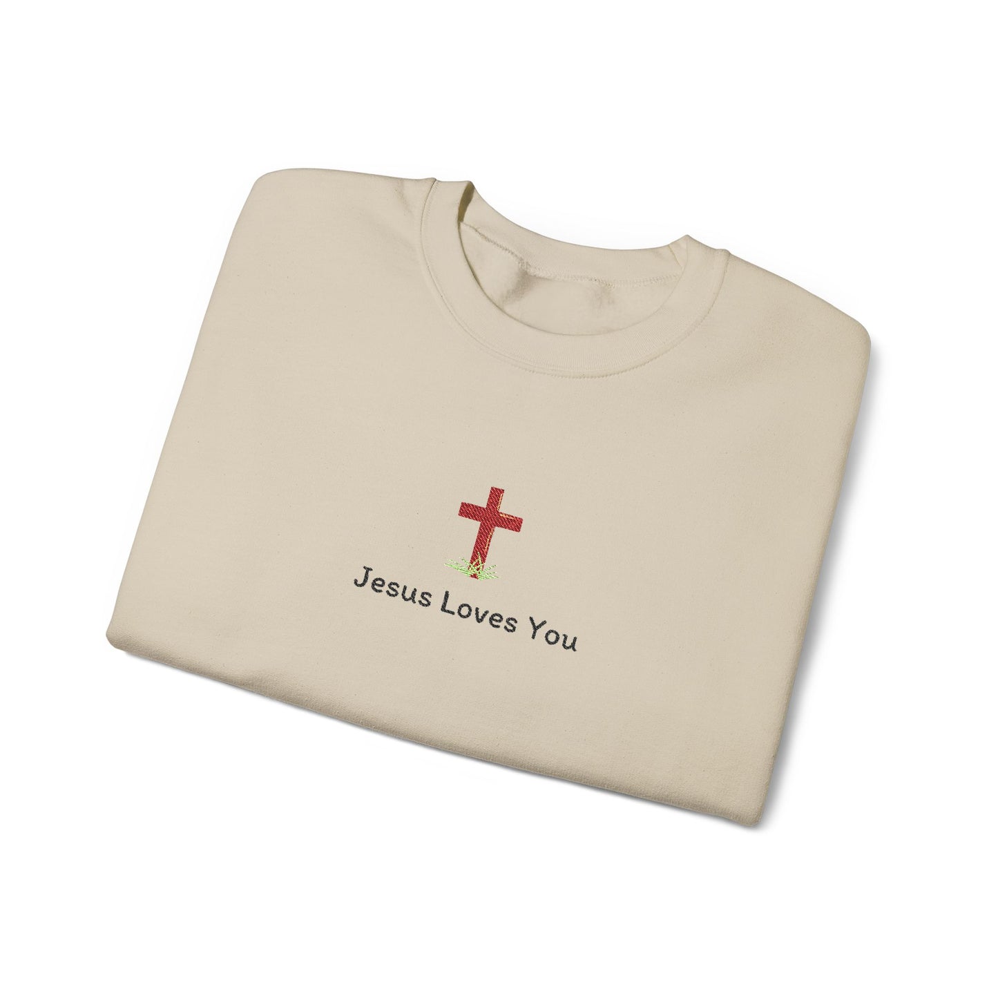 Jesus Loves You Spring Cross Crewneck