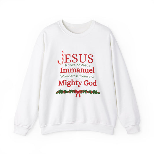 Names of Jesus - Christmas Crewneck Sweatshirt