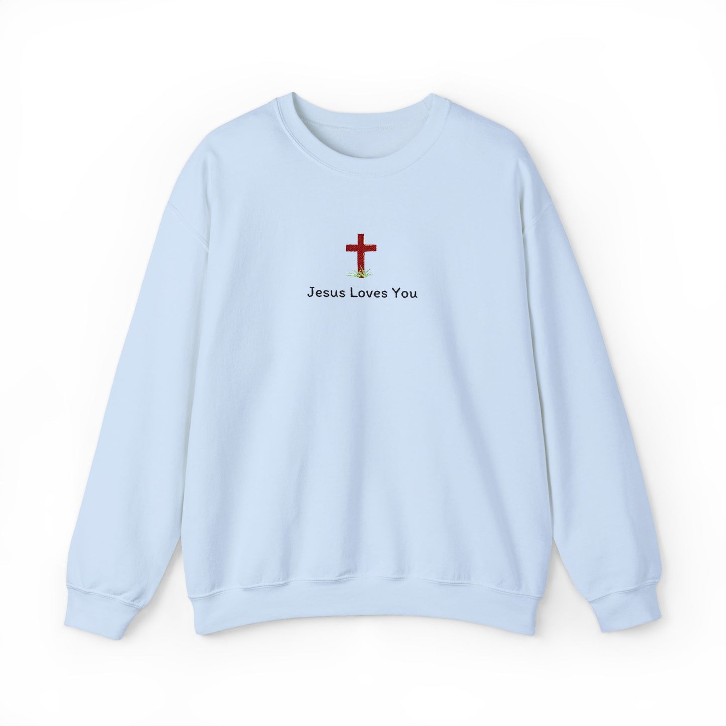 Jesus Loves You Spring Cross Crewneck