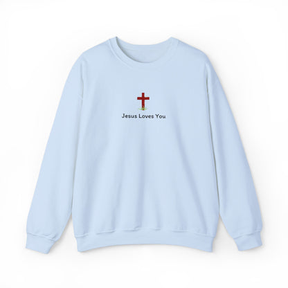 Jesus Loves You Spring Cross Crewneck