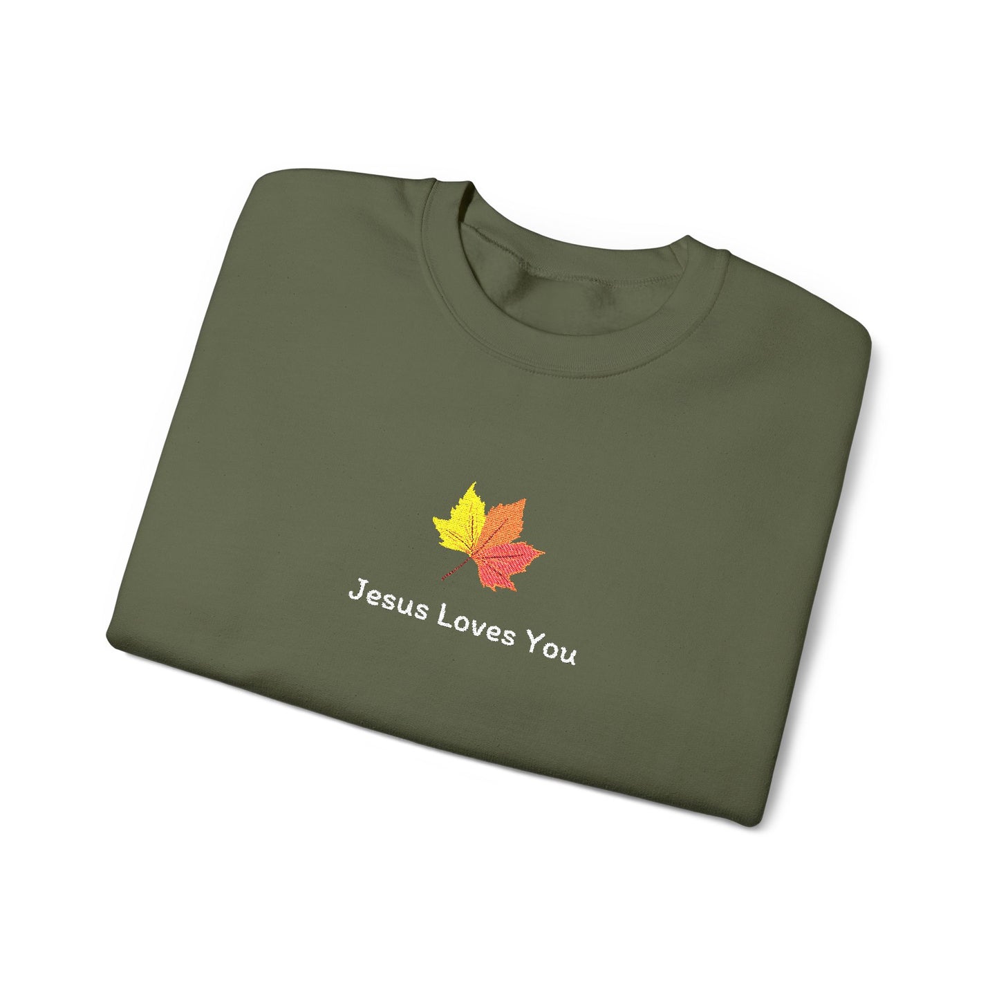 Jesus Loves You Fall Leaves Sweatshirt