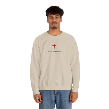 Jesus Loves You Spring Cross Crewneck