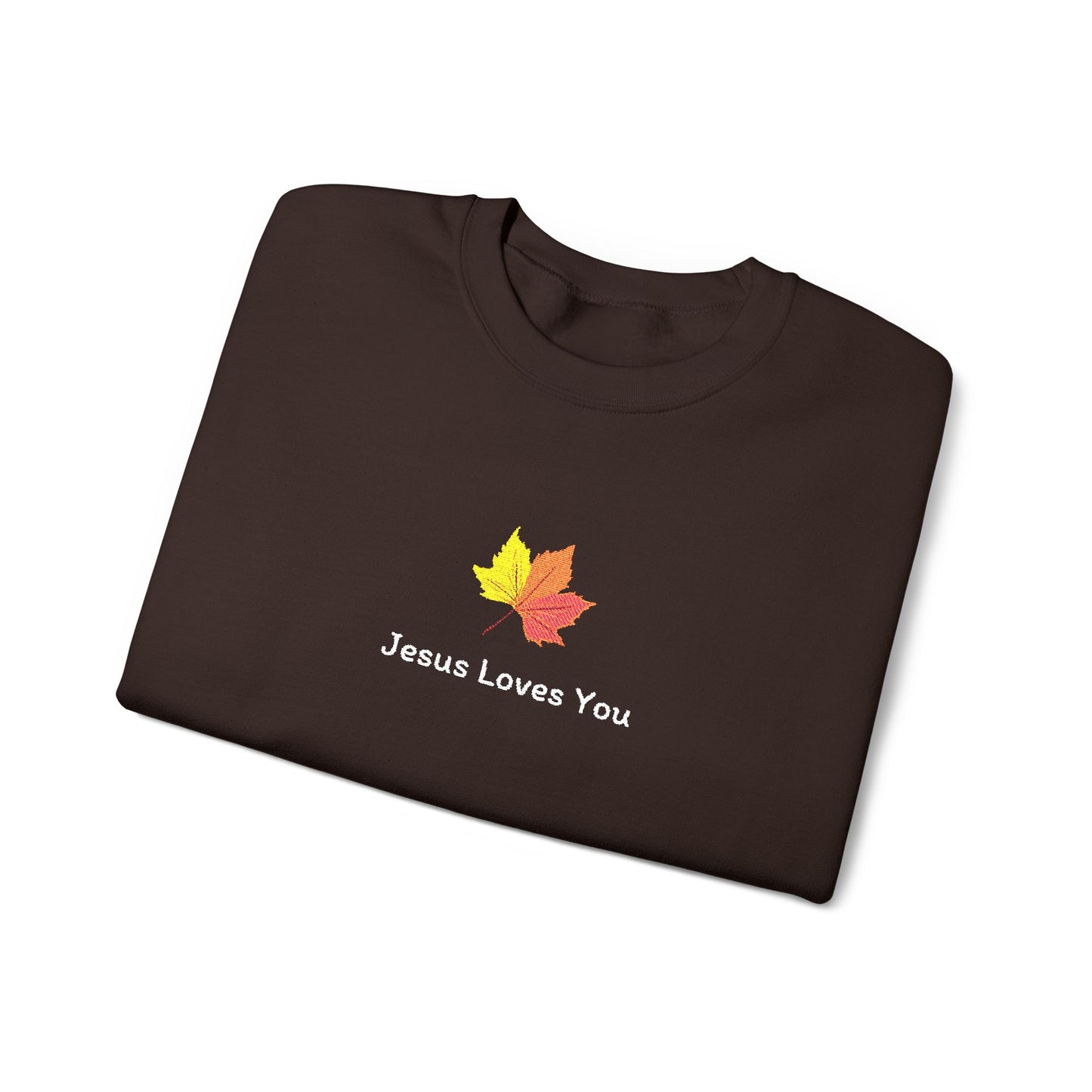 Jesus Loves You Fall Leaves Sweatshirt