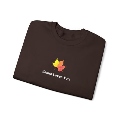 Jesus Loves You Fall Leaves Sweatshirt