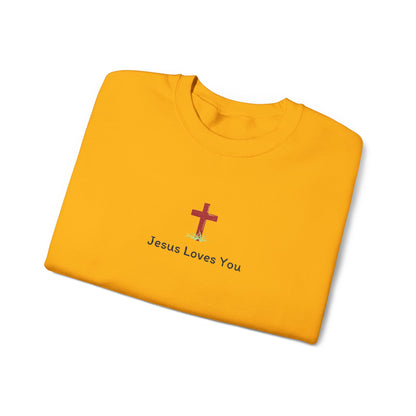 Jesus Loves You Spring Cross Crewneck