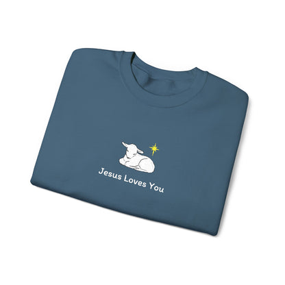 Jesus Loves You Lamb Winter Crewneck