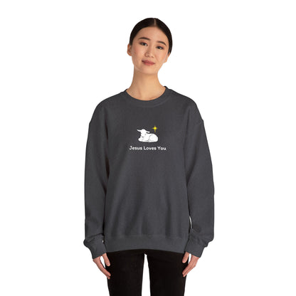Jesus Loves You Lamb Winter Crewneck