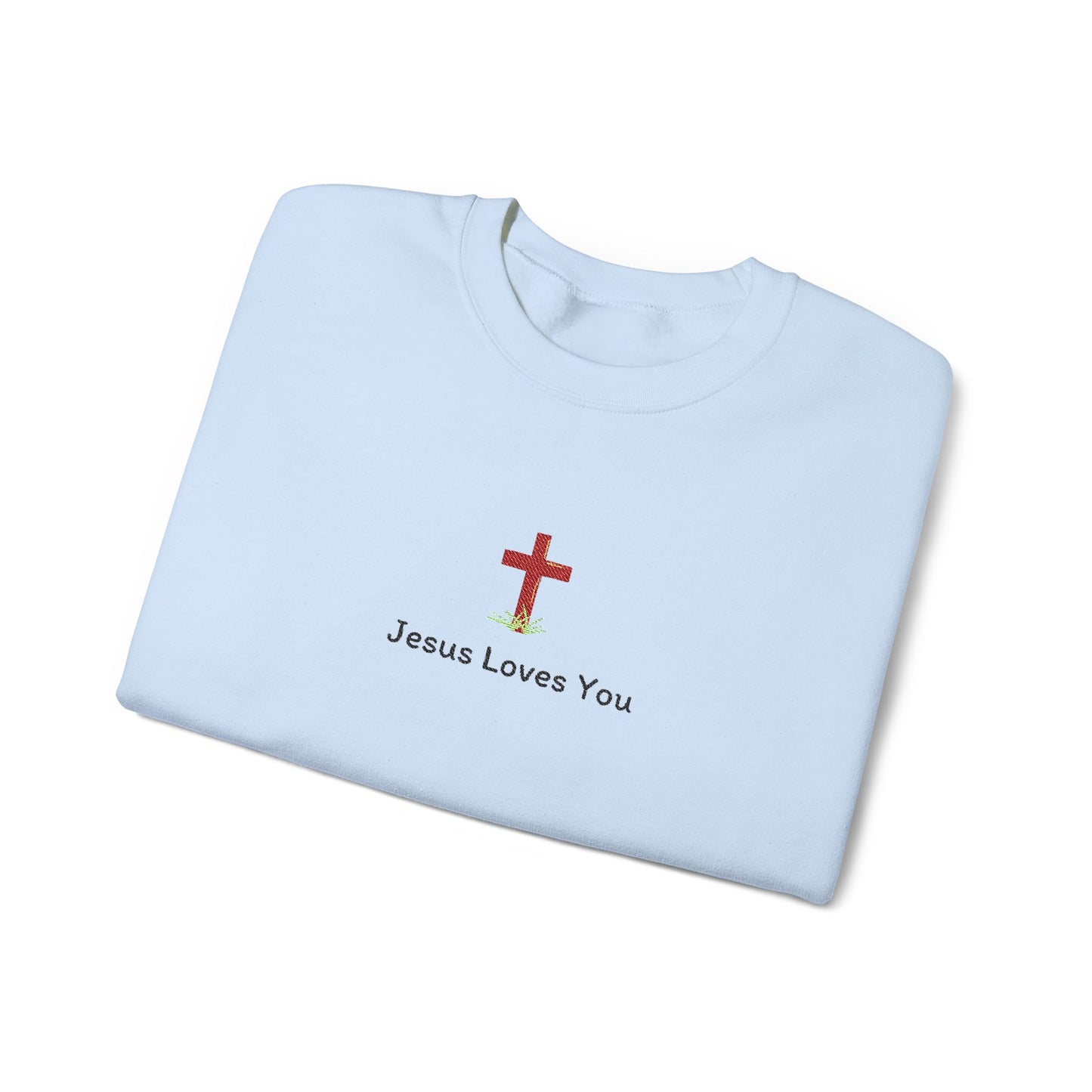 Jesus Loves You Spring Cross Crewneck