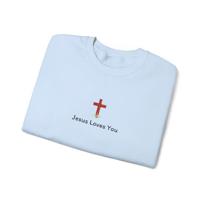 Jesus Loves You Spring Cross Crewneck
