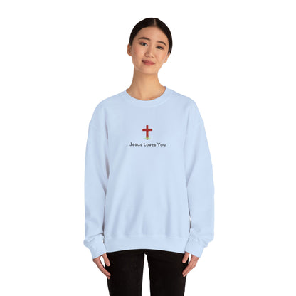 Jesus Loves You Spring Cross Crewneck