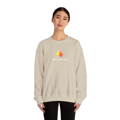 Jesus Loves You Fall Leaves Sweatshirt