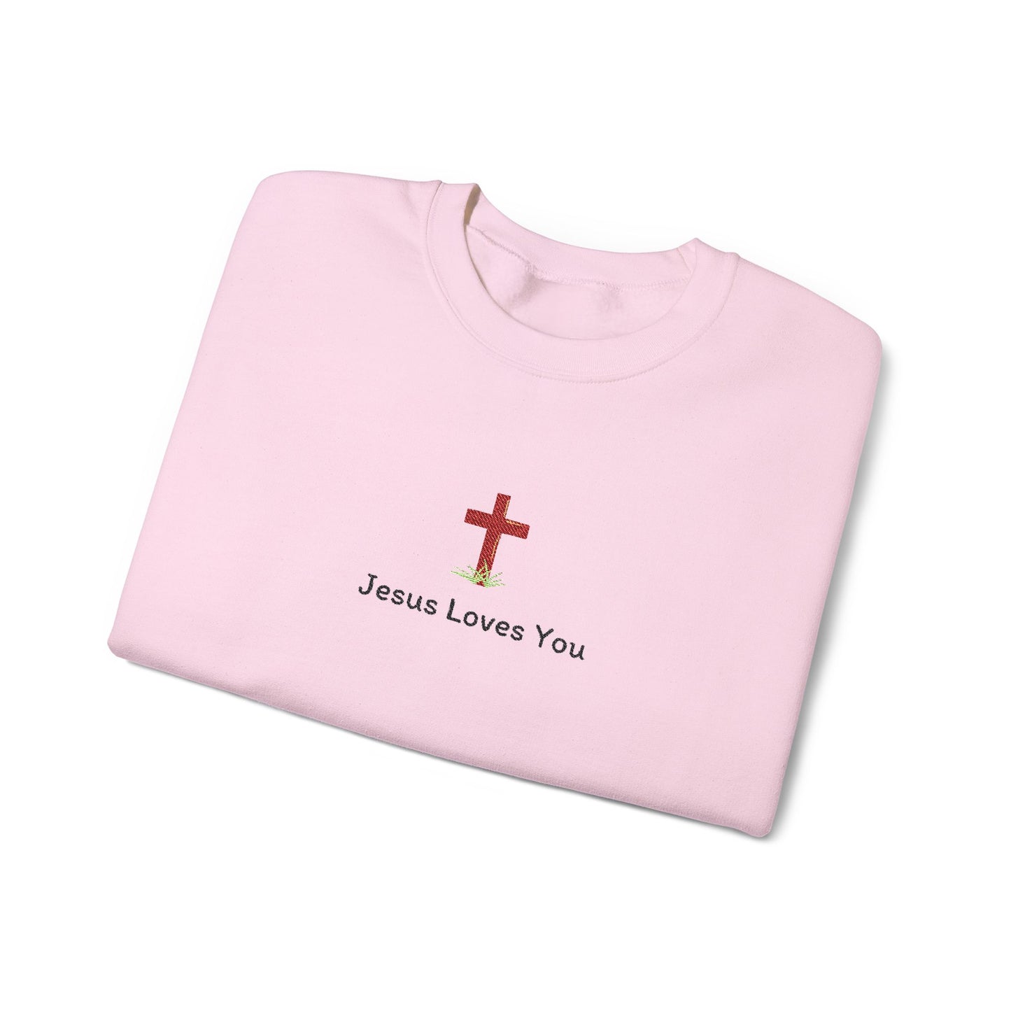 Jesus Loves You Spring Cross Crewneck