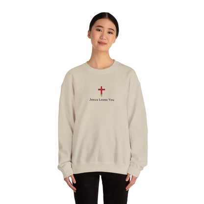 Jesus Loves You Spring Cross Crewneck