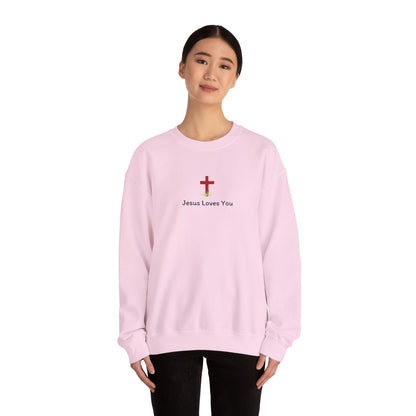 Jesus Loves You Spring Cross Crewneck