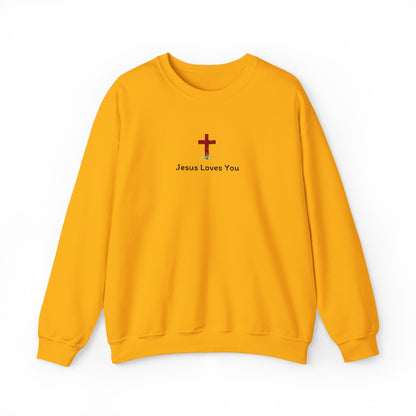 Jesus Loves You Spring Cross Crewneck