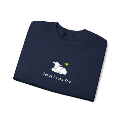 Jesus Loves You Lamb Winter Crewneck