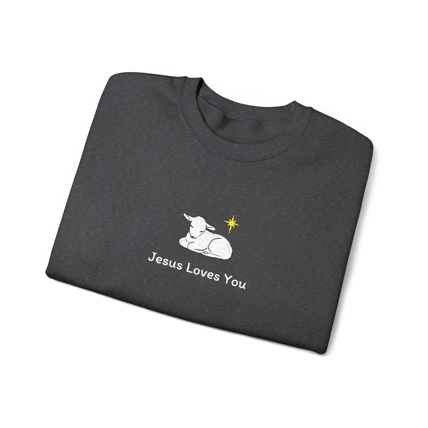 Jesus Loves You Lamb Winter Crewneck