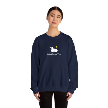 Jesus Loves You Lamb Winter Crewneck