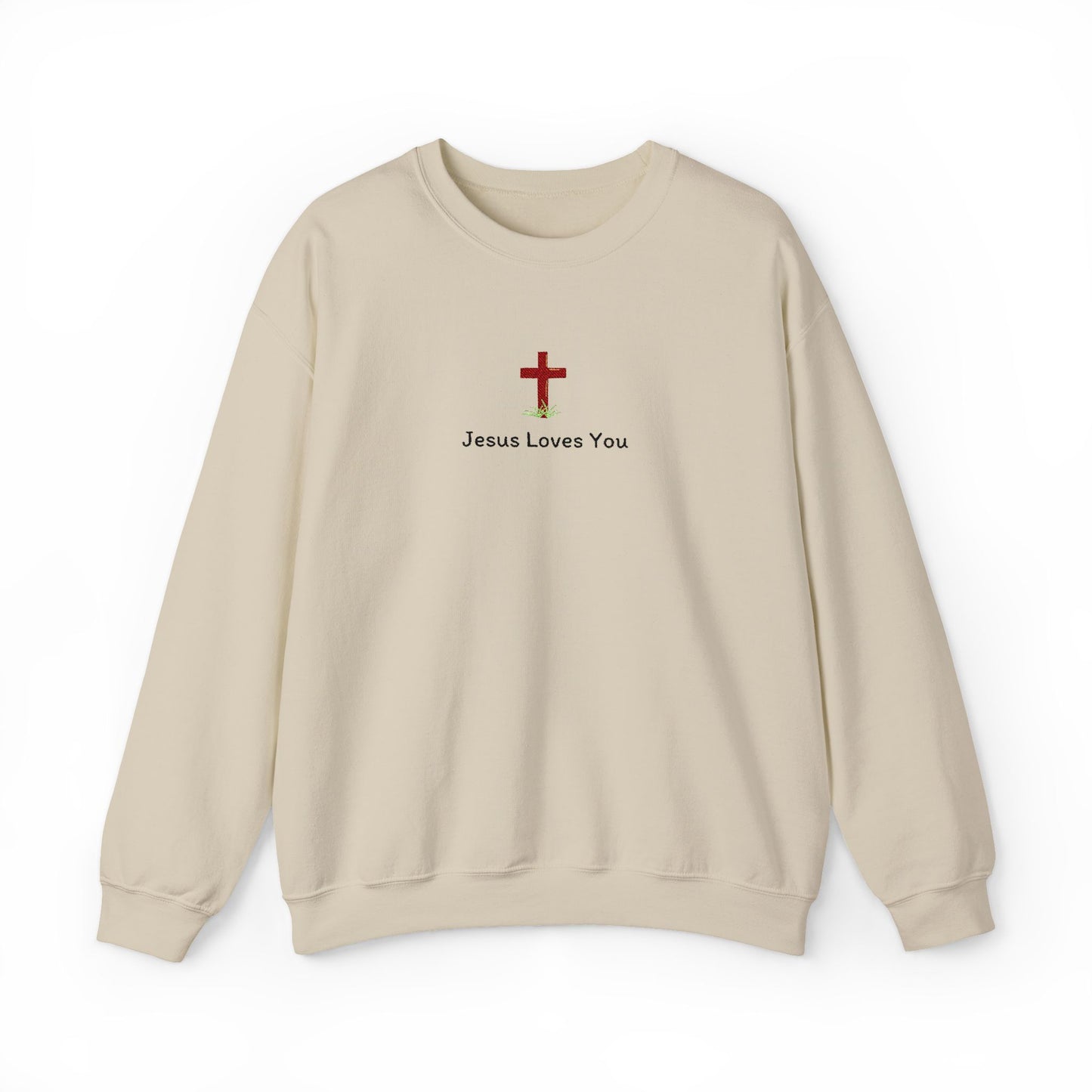 Jesus Loves You Spring Cross Crewneck