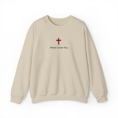 Jesus Loves You Spring Cross Crewneck