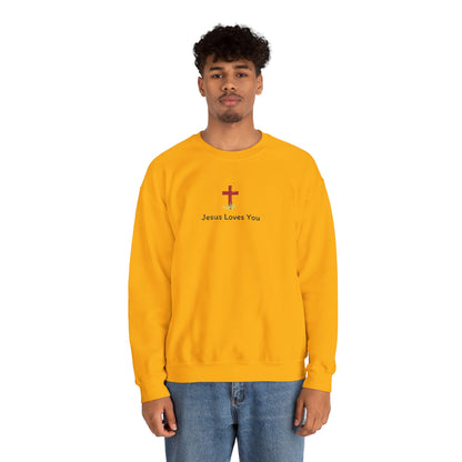 Jesus Loves You Spring Cross Crewneck