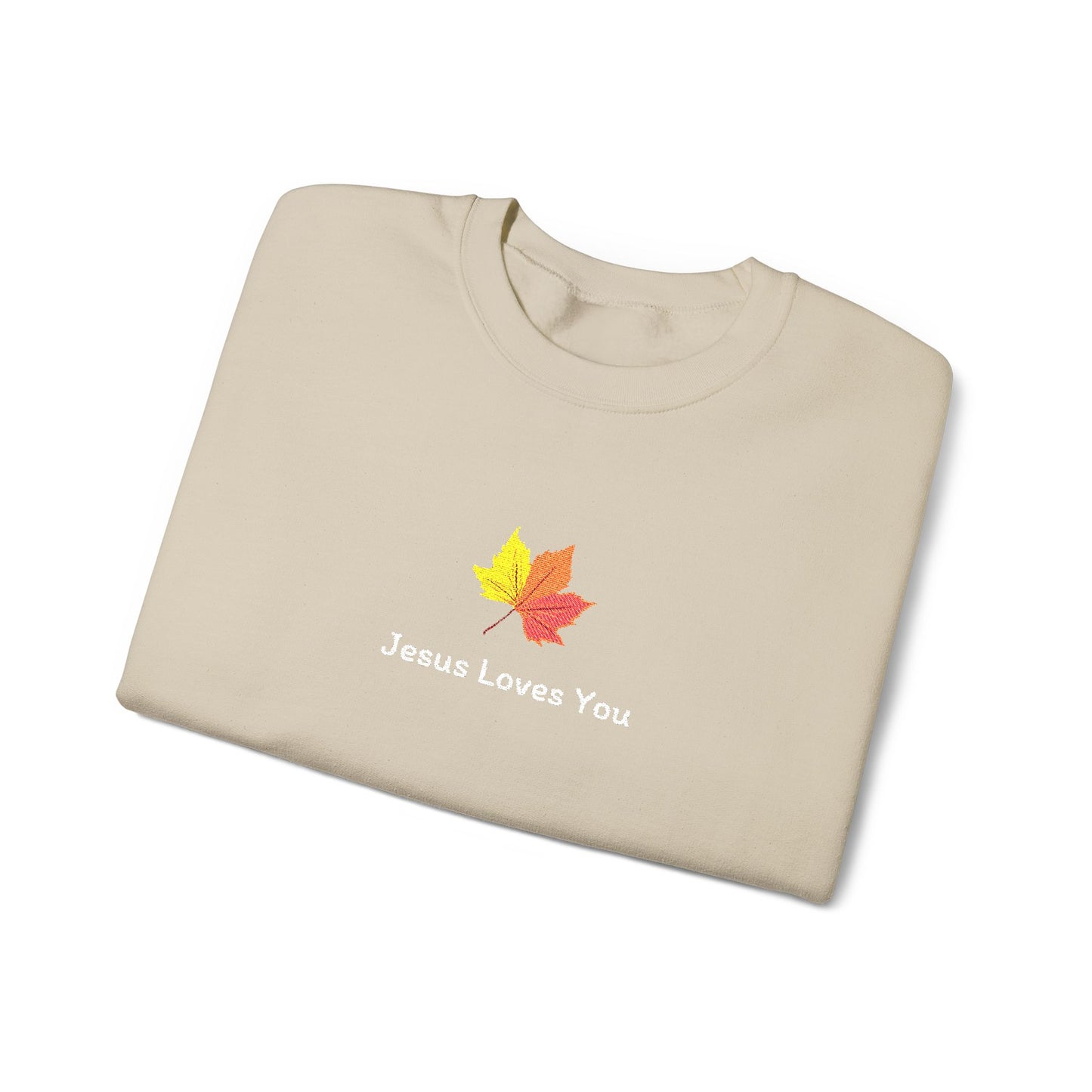 Jesus Loves You Fall Leaves Sweatshirt