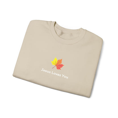 Jesus Loves You Fall Leaves Sweatshirt
